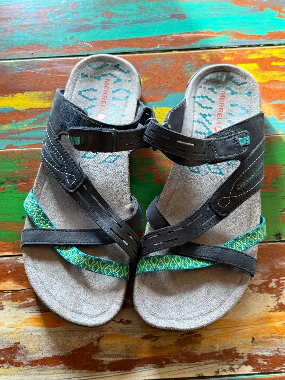 Merrell Terran Lattice II Navy Blue Strappy Sandals  Women's Size 7 - Picture 12 of 12